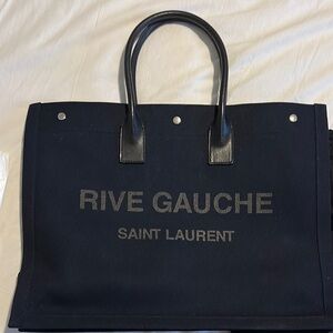 Saint Laurent Rive Gauche Dark Blue Tote Bag
